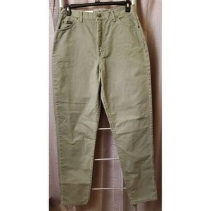 NWT Riders by Lee Relaxed Fit Straight Leg 100%‎ Cotton Women's Olive Jeans 16L